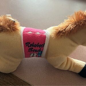 Tan and Pink Stuffed Horse